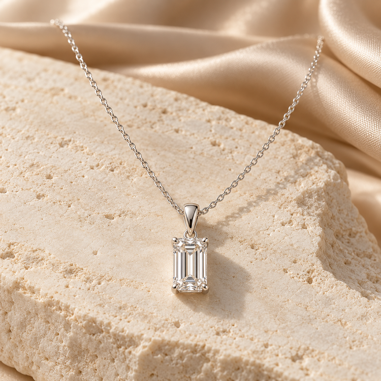 Celestine Diamonds estelle emerald necklace
