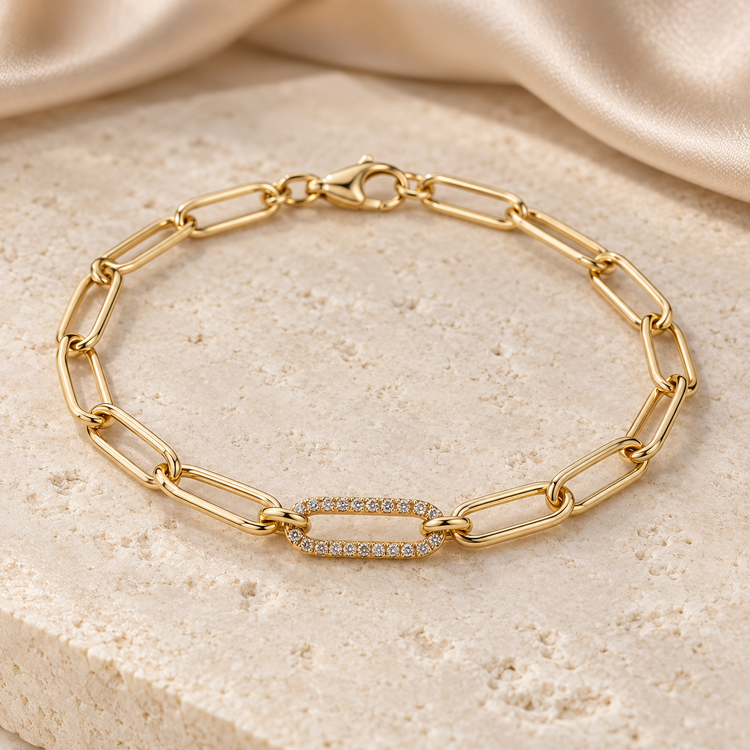Celestine Diamonds camille link bracelet